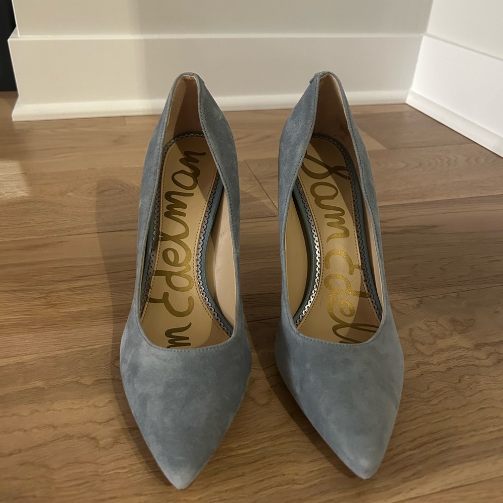 Sam Edelman Women's Blue Suede Heels